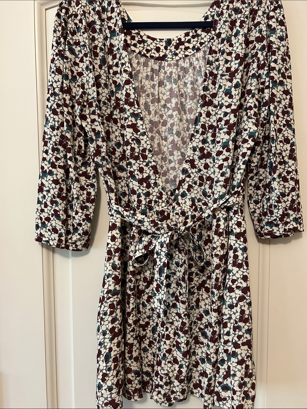 ba&sh Elys 3/4 Sleeve Floral Print Backless Dress. Precious Dramatic in the Back